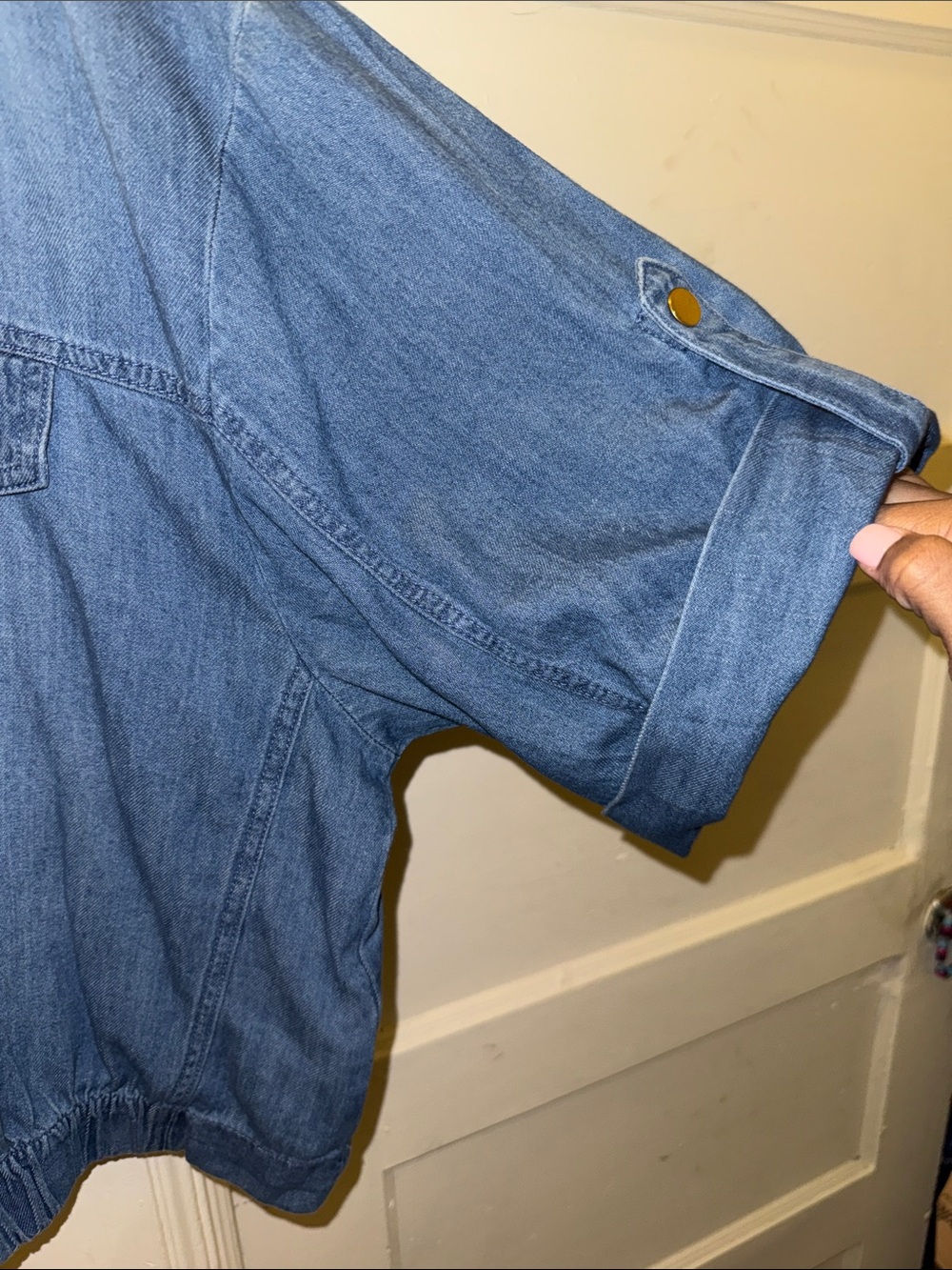 Lola River Blue Denim Button-Front Shirt Jacket - flash birthday sale! - Picture 5 of 7